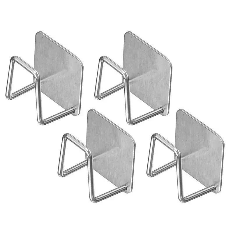 Stainless Steel Wall Mounted Non Perforated Storage Rack for Pot Lids Cutting Boards and Cabinet Organization