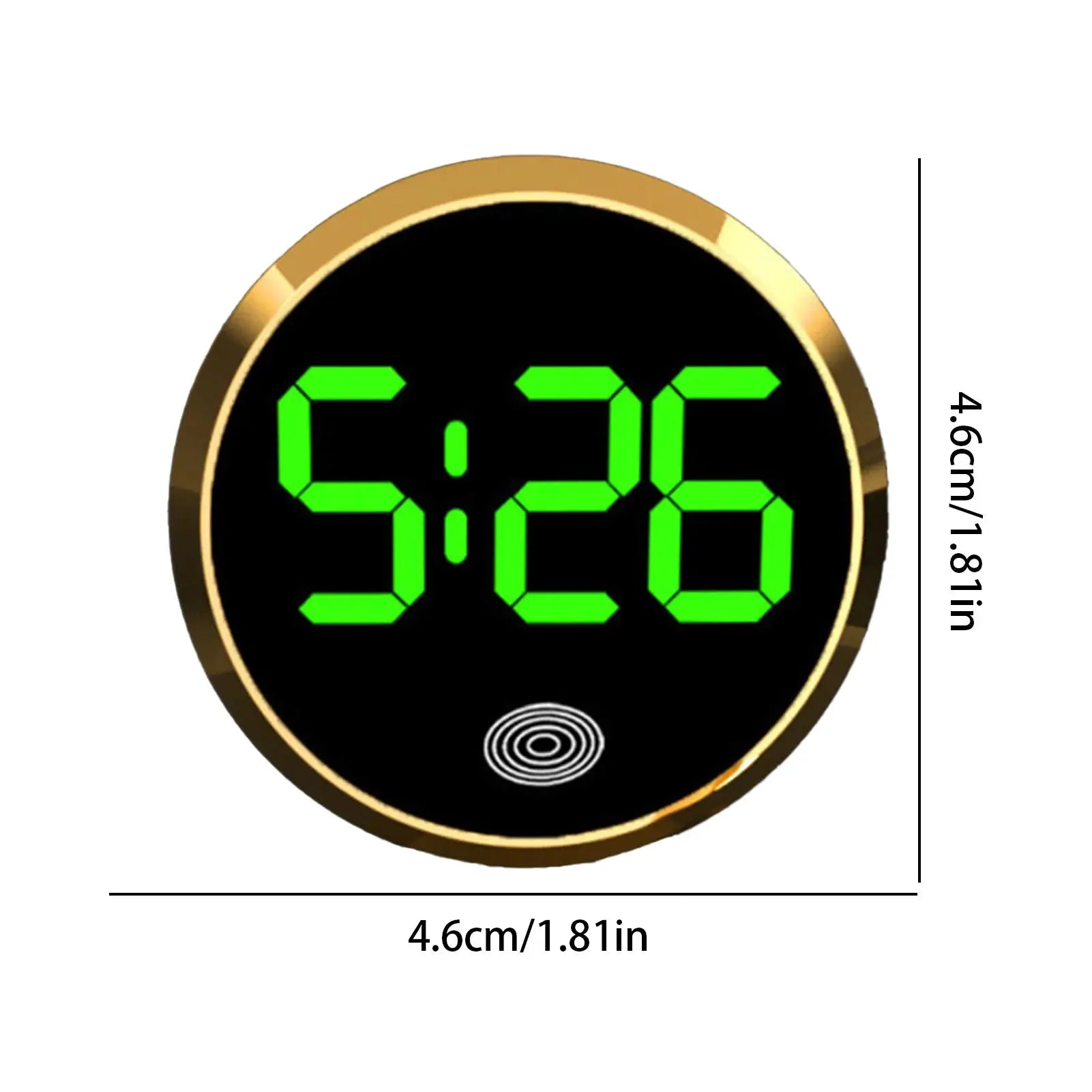 Car LED Clock With Touch Control Dashboard Watch Bright LED Display And Adjustable Brightness