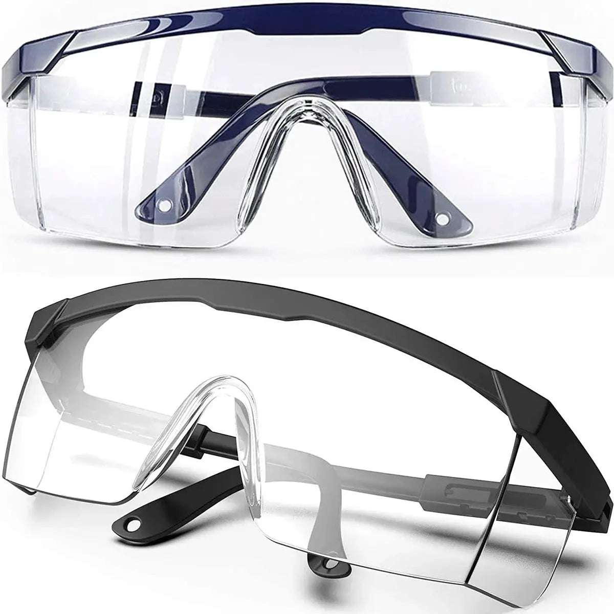 SafeGuard 2 Pack Anti Splash Safety Glasses Lightweight Impact Resistant Lenses For Dust Wind Debris Protection