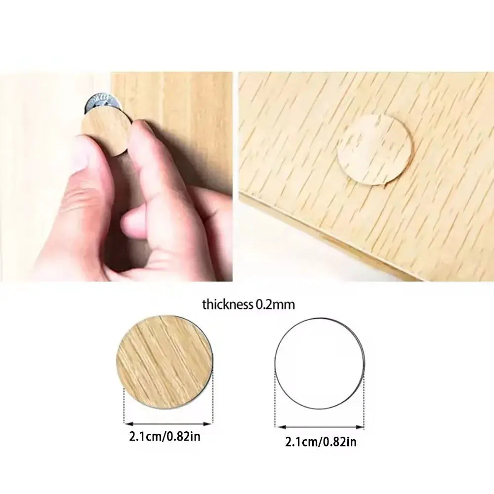 54 Piece Set Wooden Furniture Self Adhesive Screw Cap Stickers For Covering Screws And Holes On Desks Cabinets Drawers