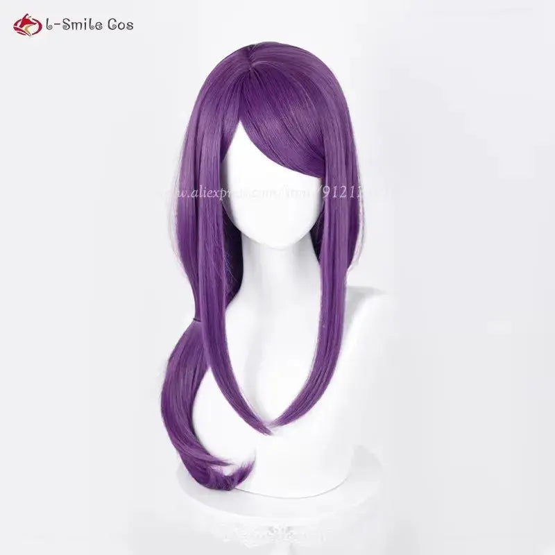 Cosplay wig, purple Kamishiro Rize style, 70cm, heat-resistant synthetic hair, Simples Market wig cap included