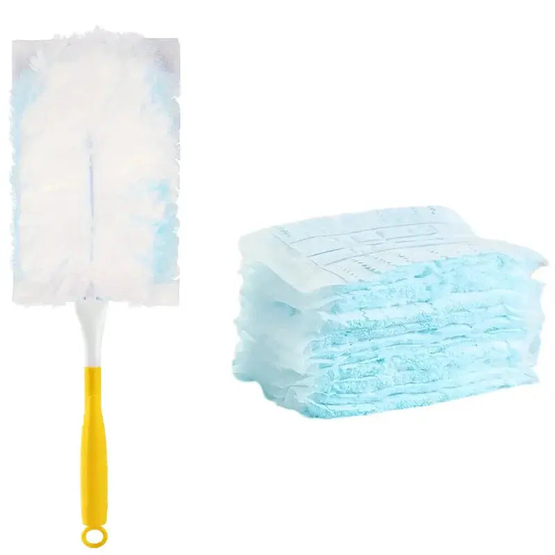 Disposable duster refills, 10-count, blue microfiber, compatible with Swiffer Duster.