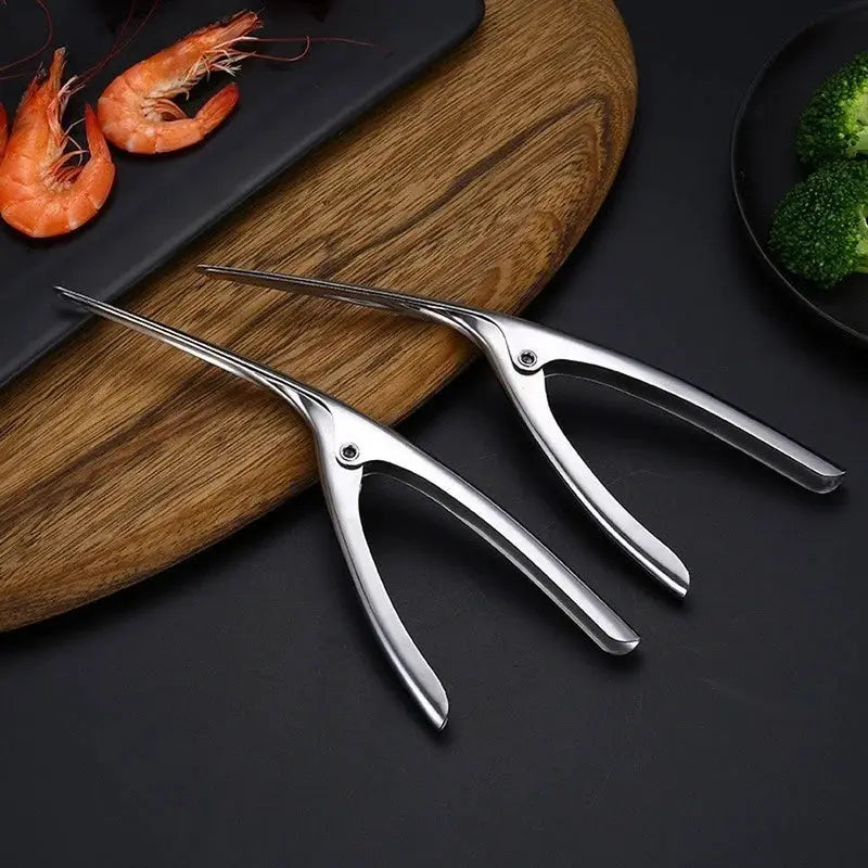 Stainless Steel Shrimp Peeler And Deveiner Tool For Prawns Lobster Line Cutter Seafood Cleaning Kitchen Gadget