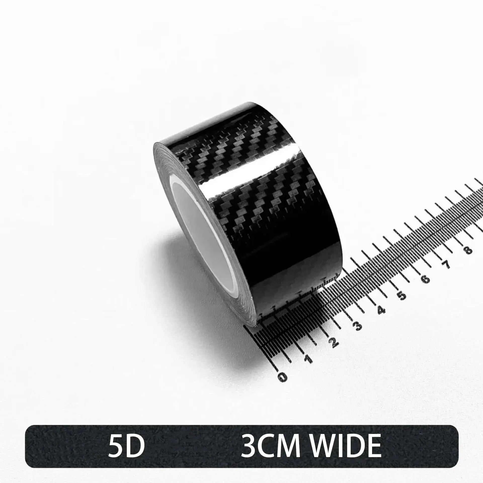 Simples Market carbon fiber adhesive tape roll, matte black, 3 cm wide, self-adhesive car vinyl