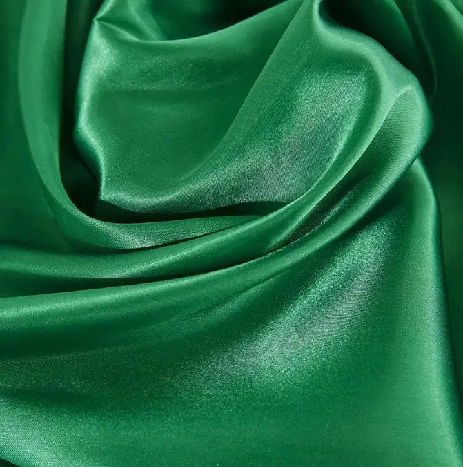 Simples Market green satin pillow case, imitated silk cushion cover, smooth solid 50x50 cm