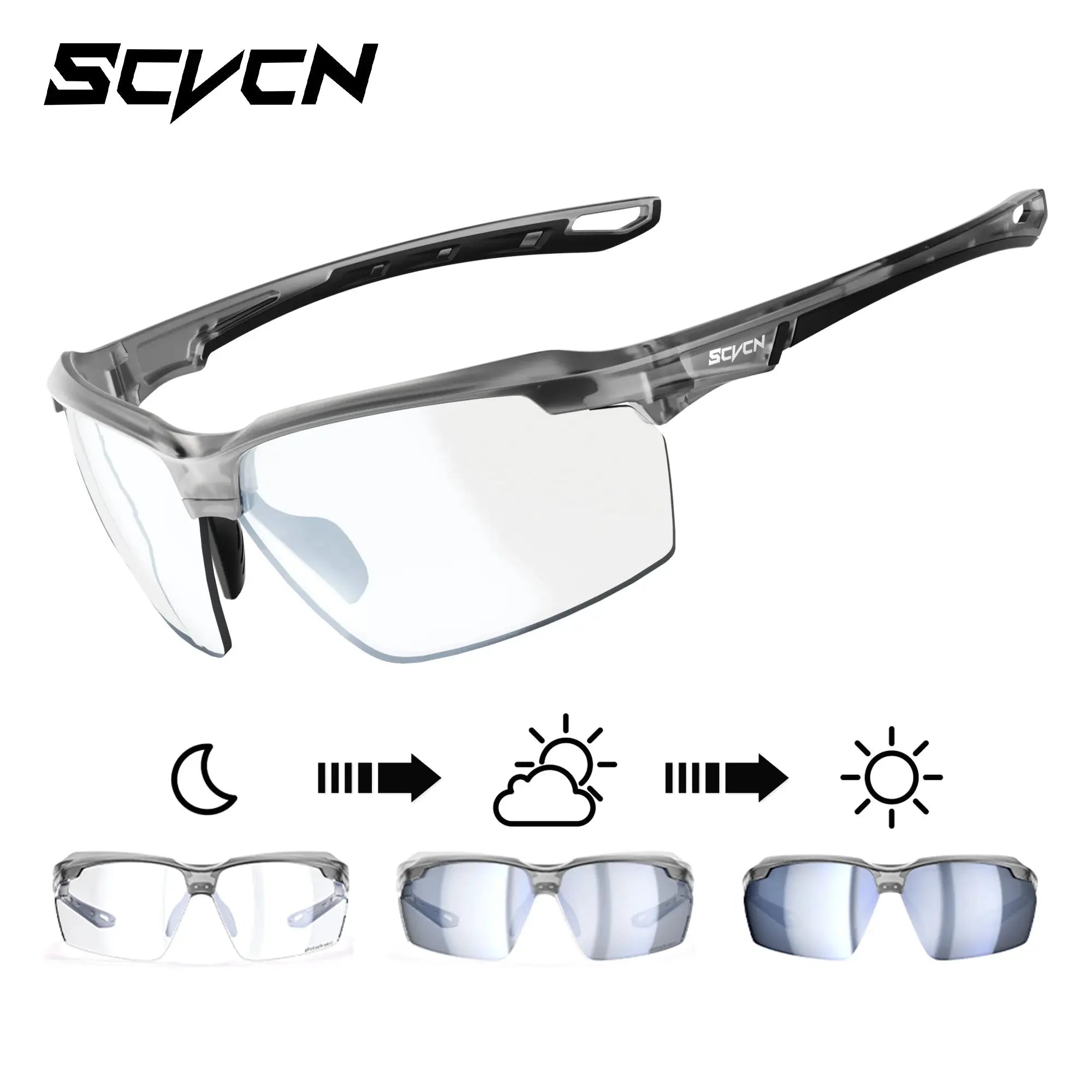 SCVCN Explosion Proof Airsoft Eyewear With Photochromic Polarized Lenses For All Lighting Conditions