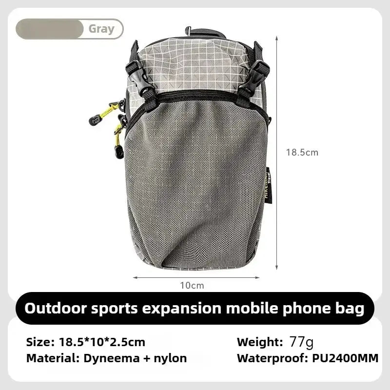 Hikeman Water Bottle Holder Bag With Phone Pocket Quick Adjust Strap Waterproof 420D Nylon For Cycling Hiking Camping