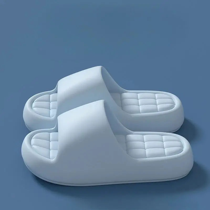 Unisex Cloud Cushion Slides With Thick Platform And Non Slip Sole Indoor Slippers For Summer Comfort