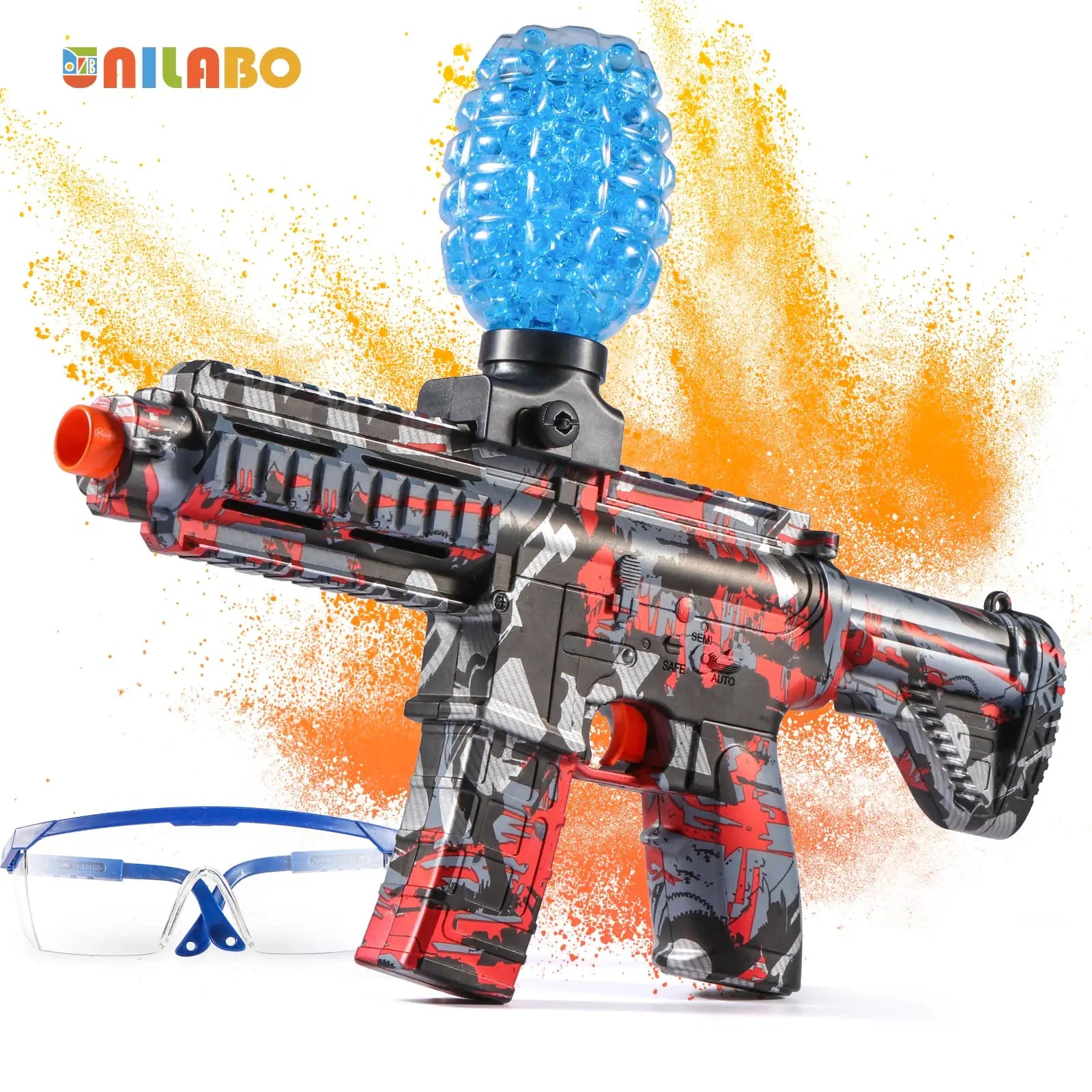 M416 Electric Ball Blaster Toy Gun High Speed Metallic Finish Rechargeable Outdoor Party Gift