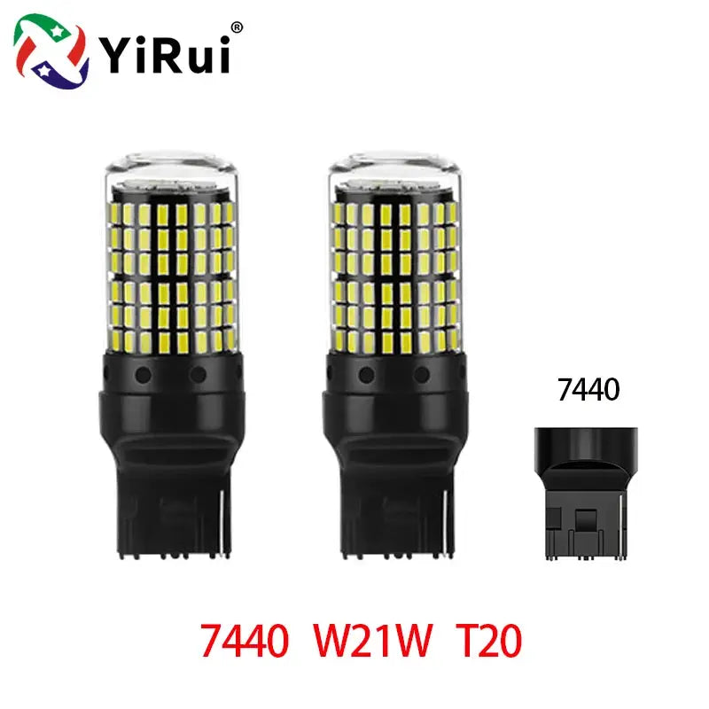 YiRui 2 Pack 12V To 48V LED Bulbs 144 SMD For Reverse Turn Signal Brake Lights BA15S BAY15D P21W 1157 W21W