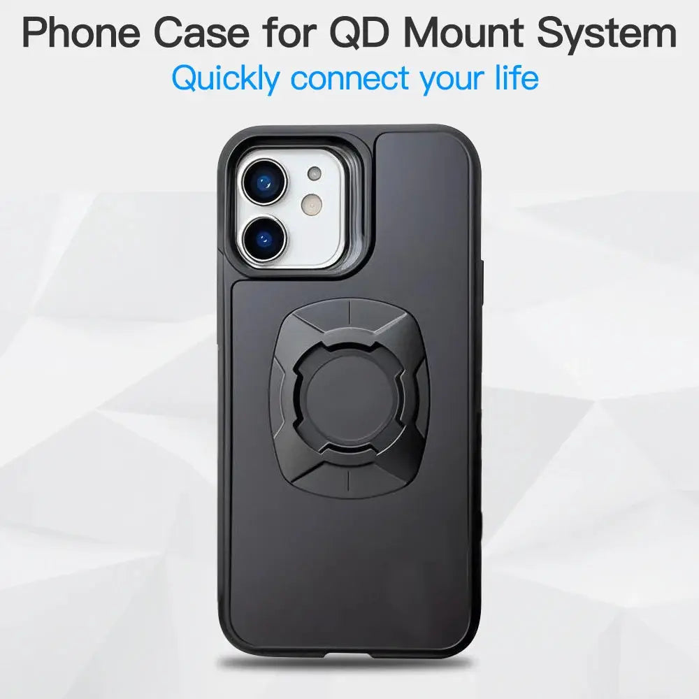 Twsit Quick Lock Phone Case Holder for Motorcycle and Bicycle Quad System Mount for iPhone 14 15 16 Pro Max