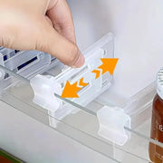 Six To Twelve Adjustable Refrigerator Space Divider Expandable Drink And Sauce Organizer Maximize Fridge Storage