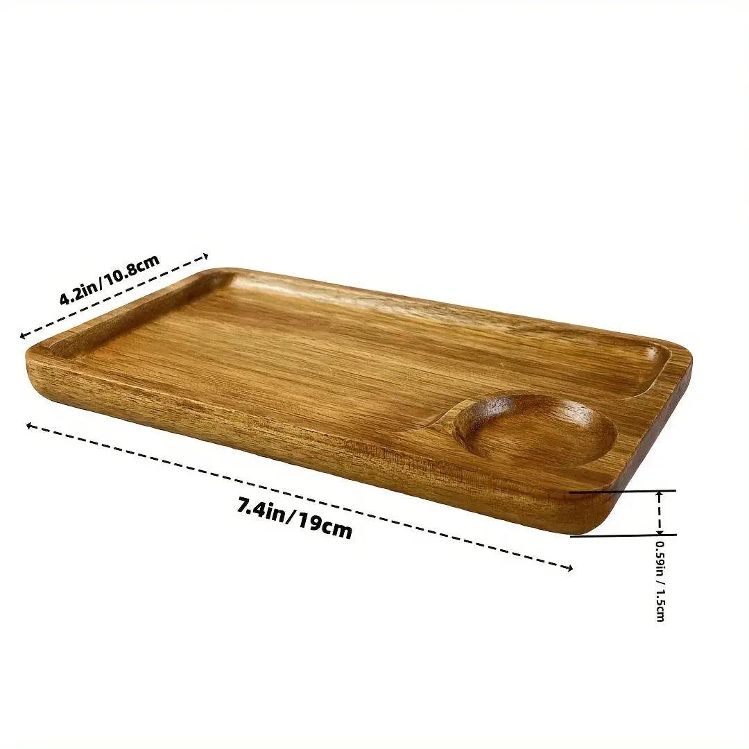Japanese Solid Wood Fruit Plate Tray Set Multi Size Snack Platter