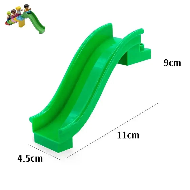 Big Building Blocks Duplo Compatible Large Brick Ferris Wheel Seesaw Slide Swing Educational Toy For Kids