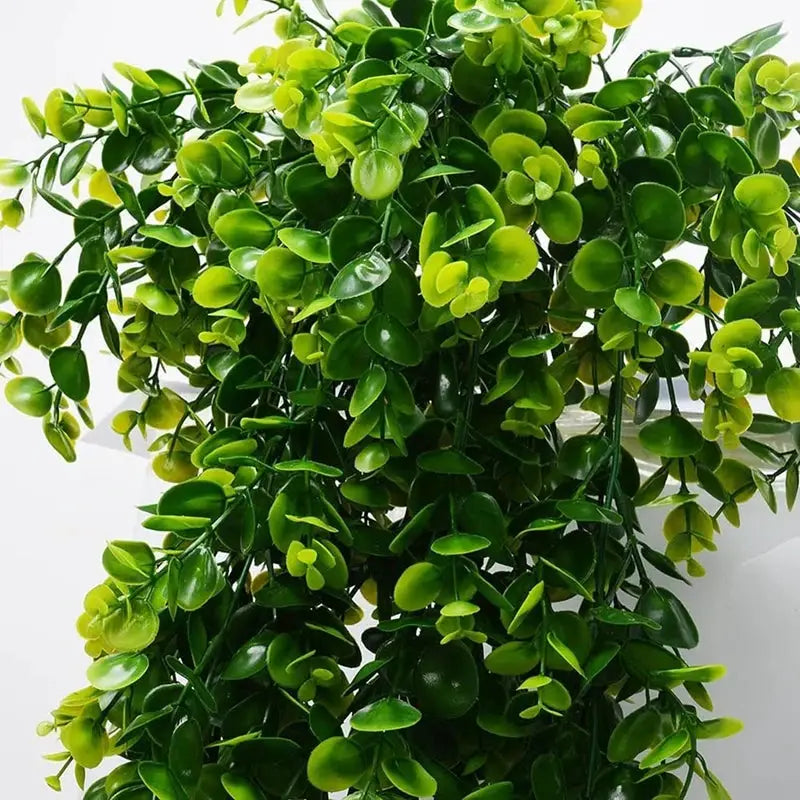 Artificial Five Forks Rattan Eucalyptus Wall Hanging Realistic Greenery Vine For Home And Outdoor Decor Plant