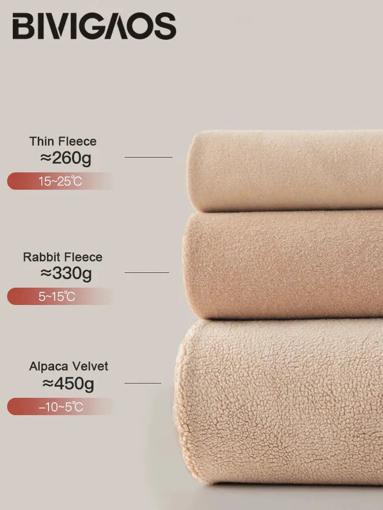 BIVIGAOS fleece fabric rolls by Simples Market in beige tones; thin fleece, rabbit fleece, alpaca velvet (3 rolls)