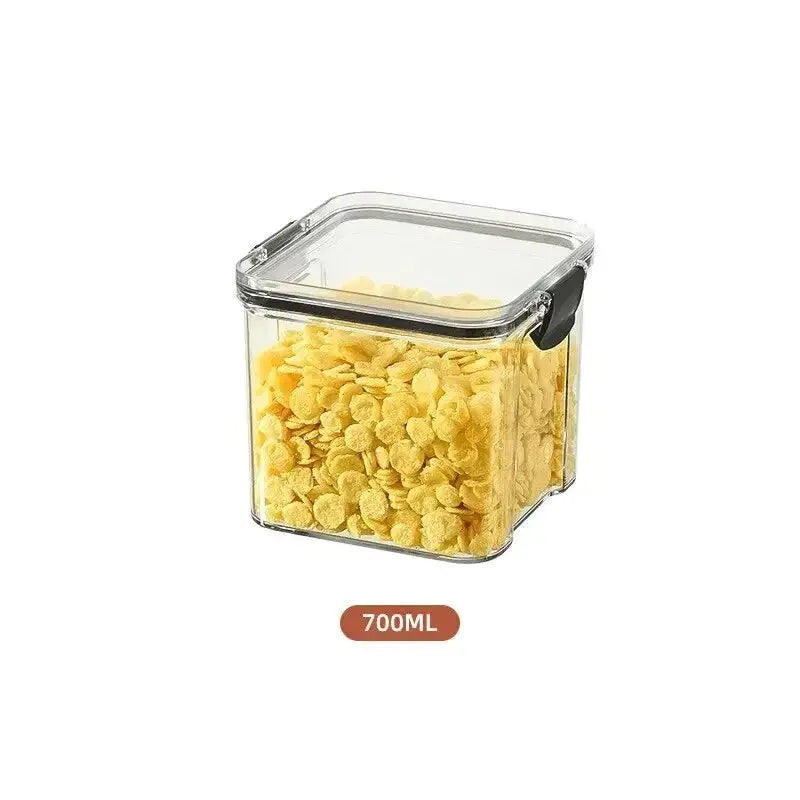 Kitchen Multigrain Snack Sealed Storage Box For Dried Fruit Dry Goods Jar Drawer Moisture Proof PET Plastic Container