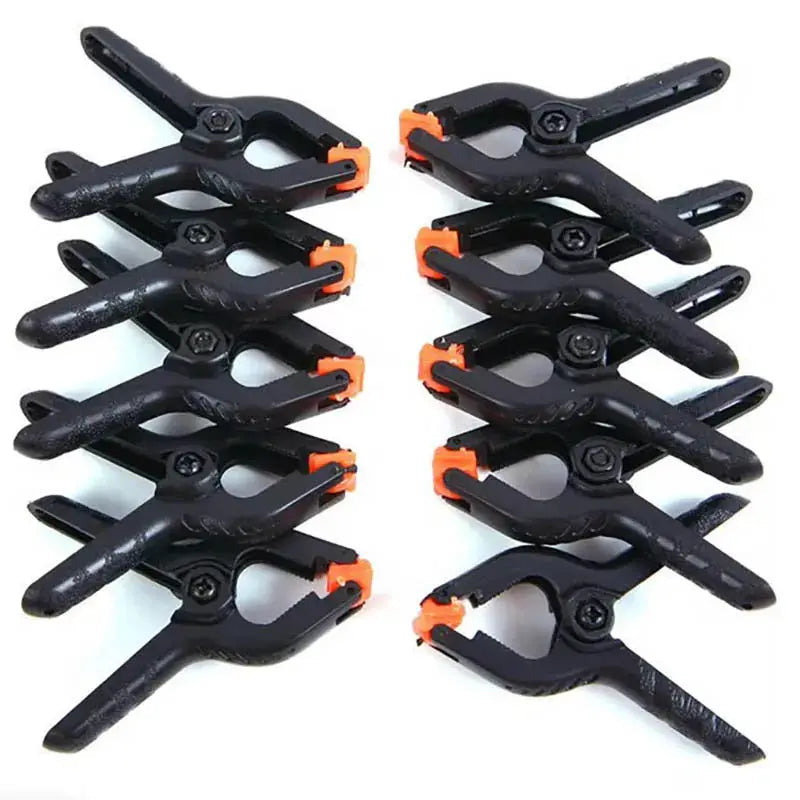 10 Pack 2 Inch Plastic Spring Clamps for Woodworking DIY Projects and Photo Studio Backgrounds