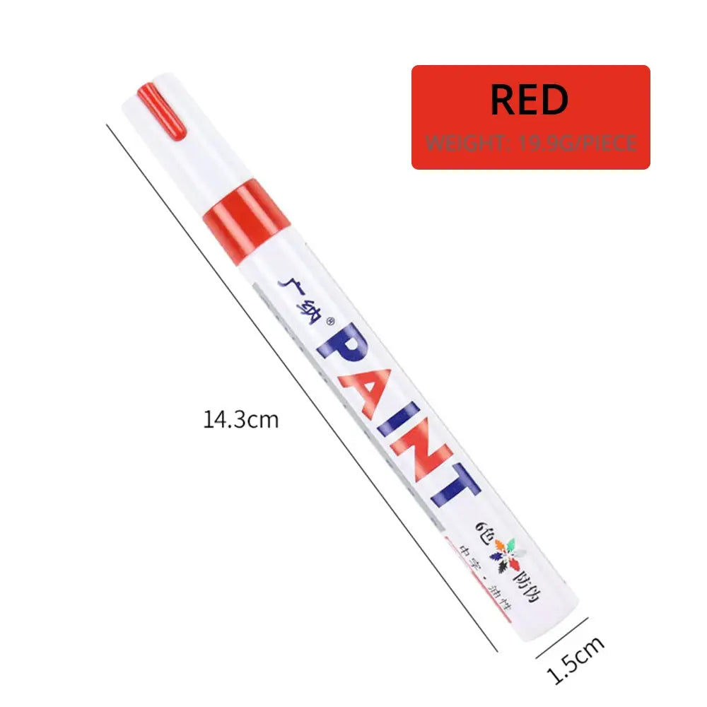 One Piece White Waterproof Tire Mark Pen For Auto Rubber Metal Permanent Paint Marker Graffiti Touch Up