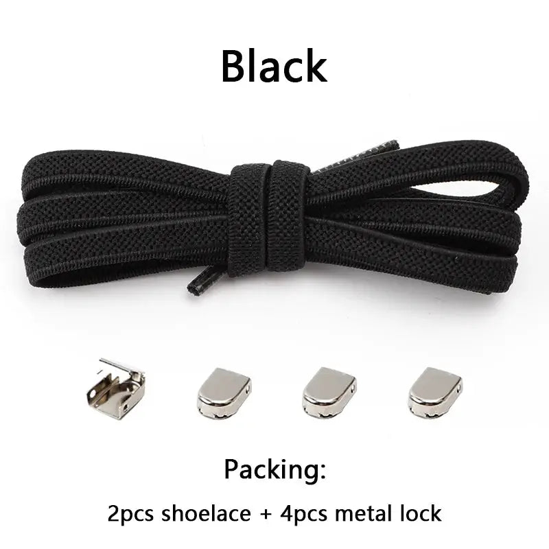 FlexFit No Tie Elastic Shoelaces One Size Fits All Adults And Kids Quick Slip On Shoes
