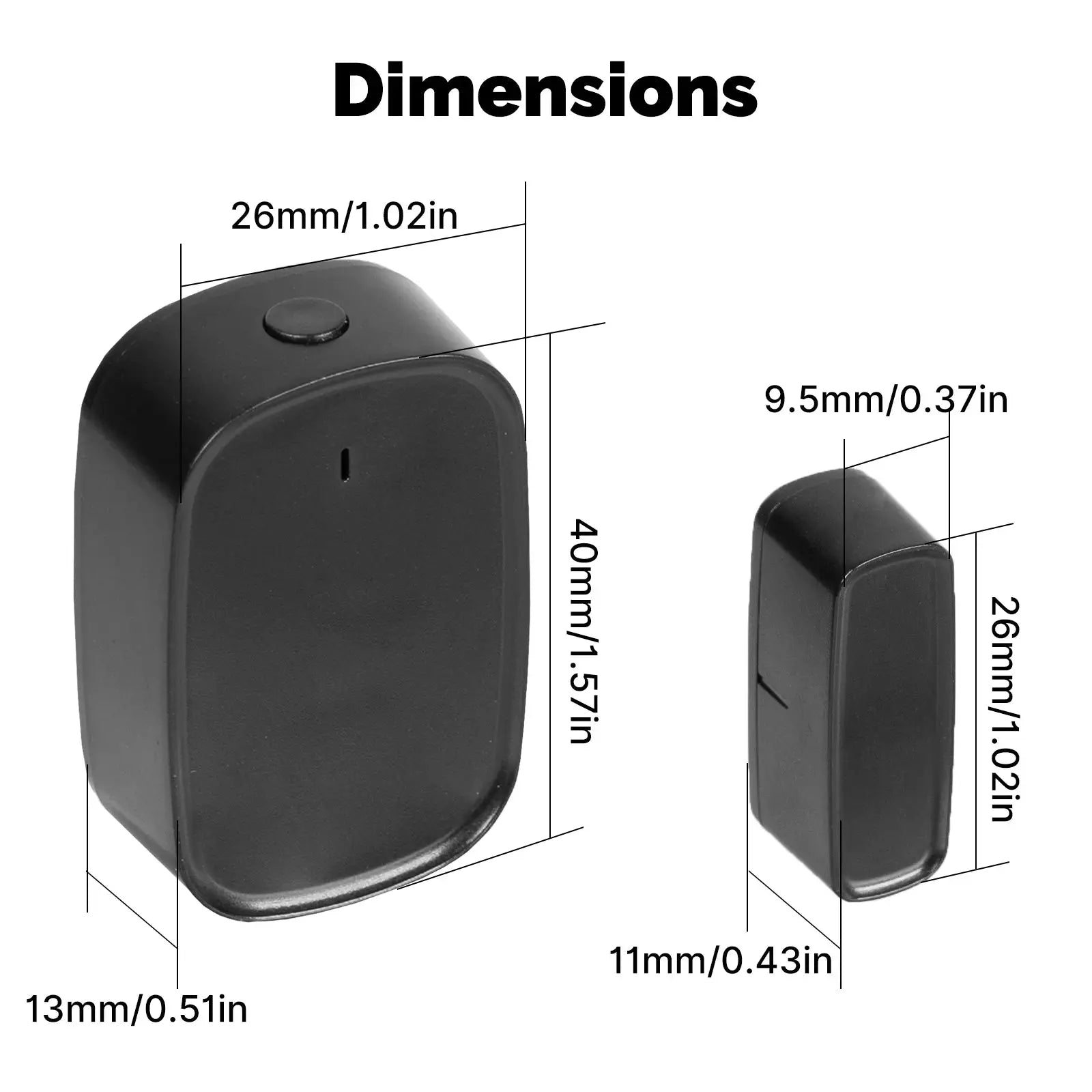 MOES ZigBee window/door sensor set, 2-piece black plastic by Simples Market