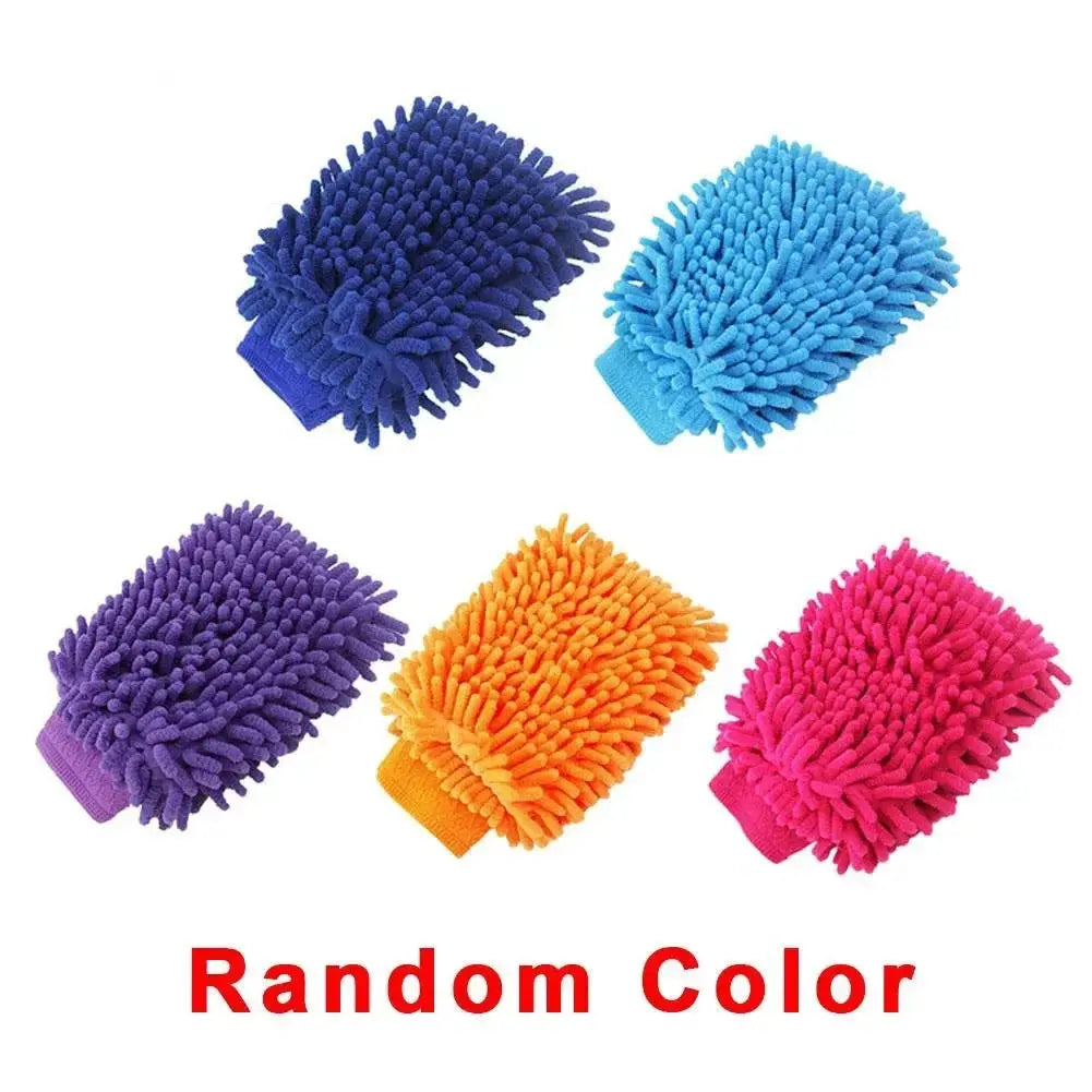 Chenille Coral Fleece Car Wash Gloves Washing Mitt For Auto Cleaning Dust Removal And Scratch Free Car Care