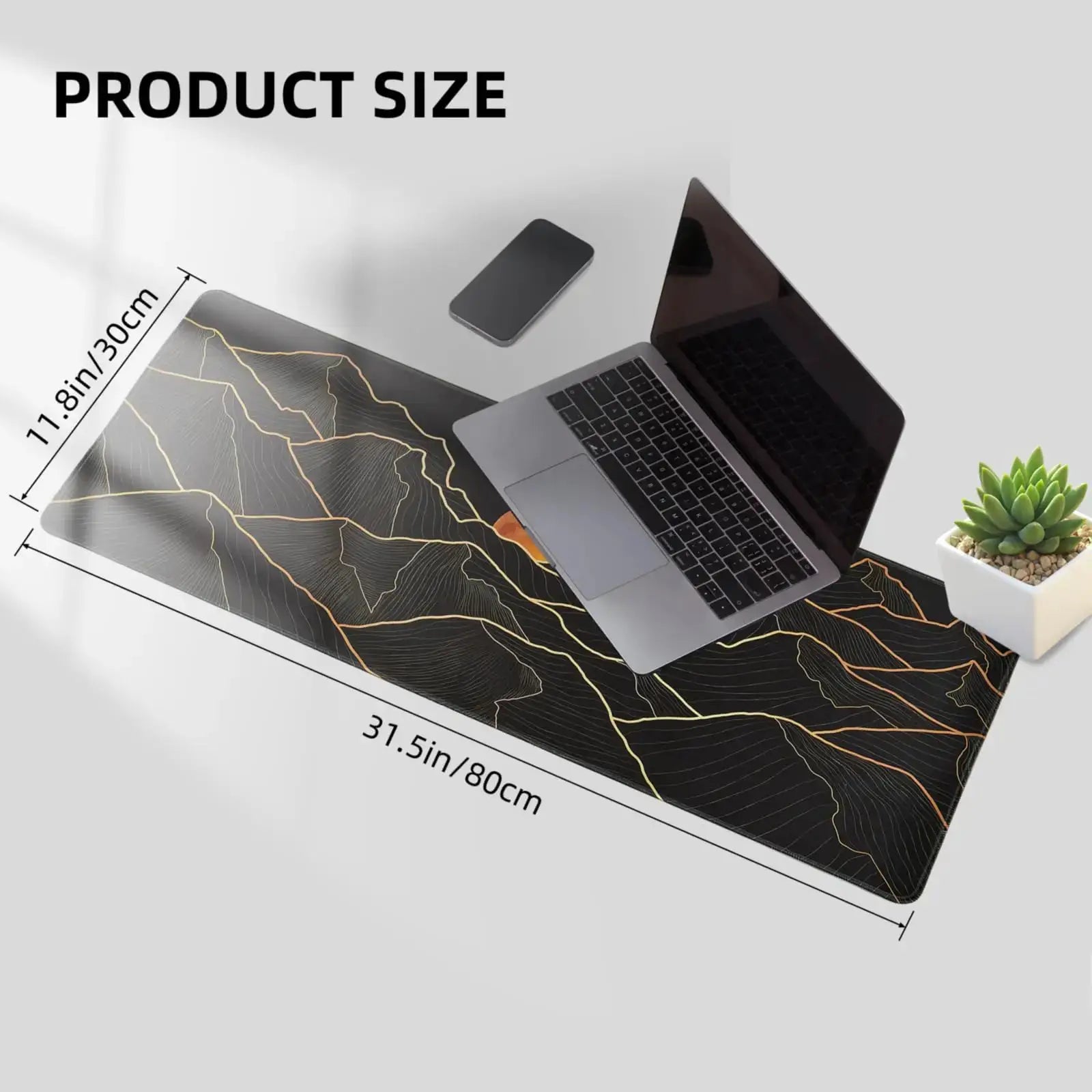 Large Extended Gaming Mouse Pad With Stitched Edges And Non Slip Rubber Base For Desk