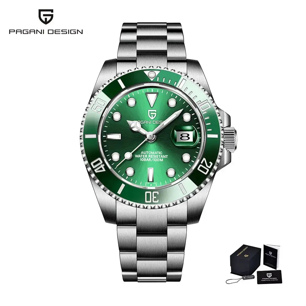 PAGANI DESIGN 2026 Mens Automatic Mechanical Watch 40mm Stainless Steel Waterproof Miyota 8215 Relogio