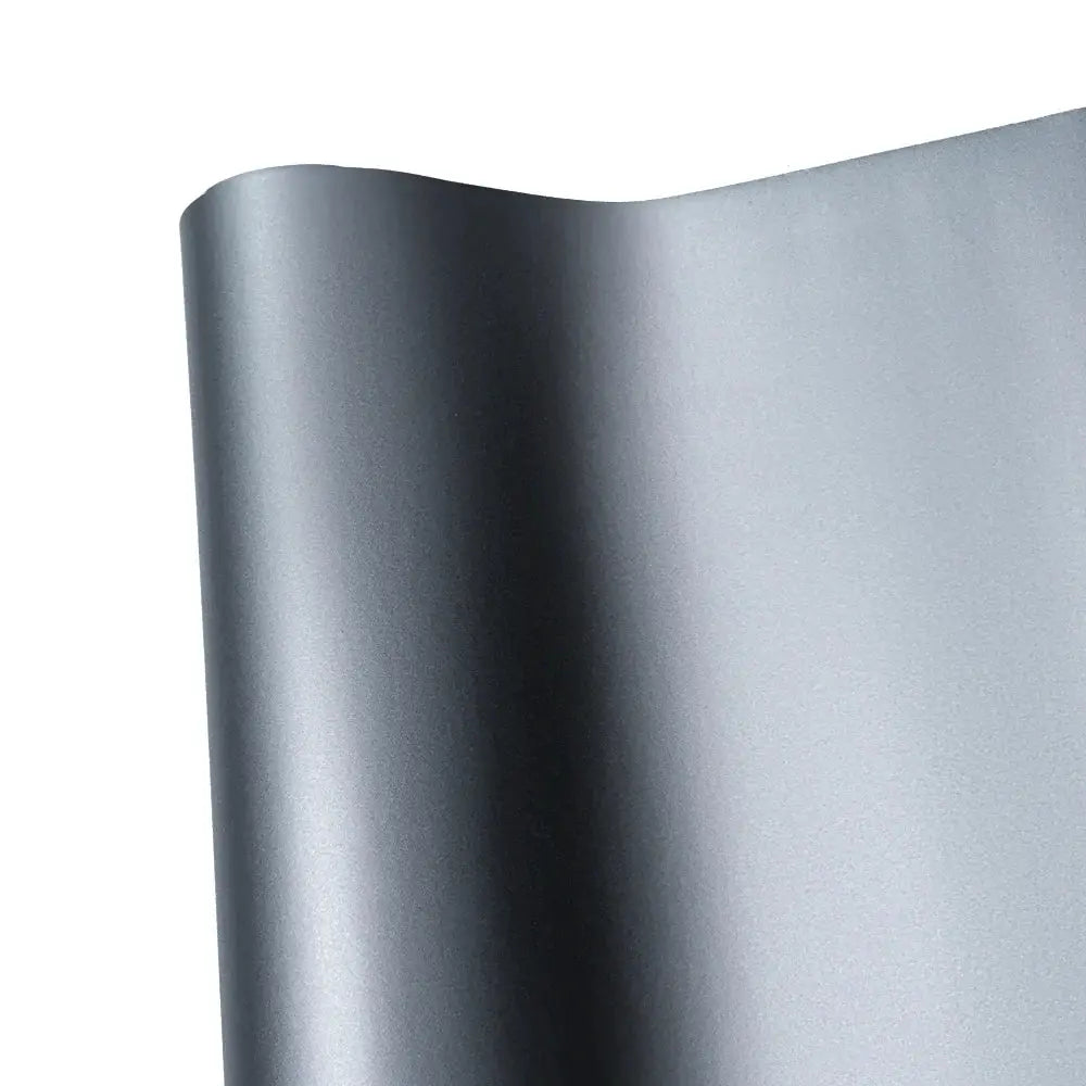 Matte gray vinyl car wrap film roll, self-adhesive protection for cars and motorcycles