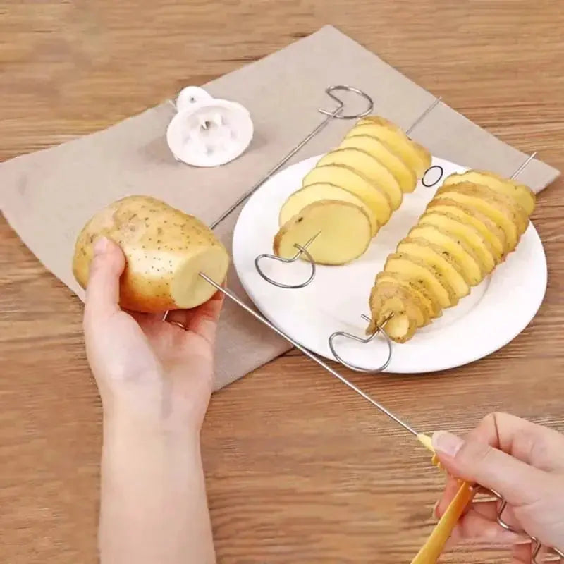 Whirlwind Potato Spiral Cutter And Tower Maker For Potatoes And Vegetables Spiral Slicer Kitchen Gadget