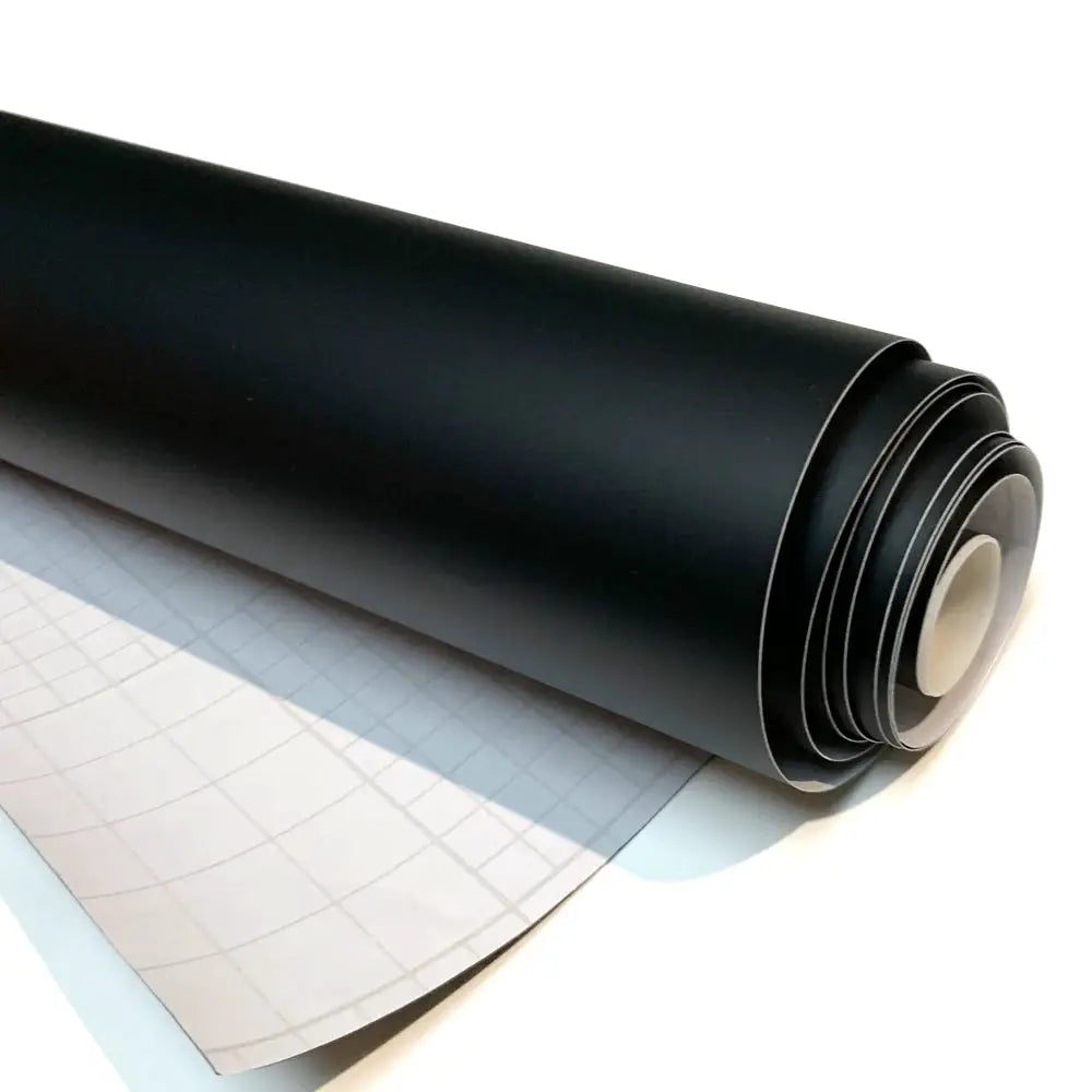 PVC car vinyl wrap roll, matte black finish, Simples Market.