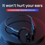 X7 Wireless Bluetooth Earphones Sports Style With Air Conducting LED Battery Display And Memory Card Support