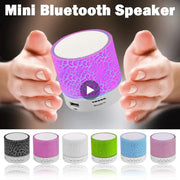 Mini Portable Wireless Bluetooth Speaker With LED Lights Crack Appearance Design Hands Free Hi Fi Audio