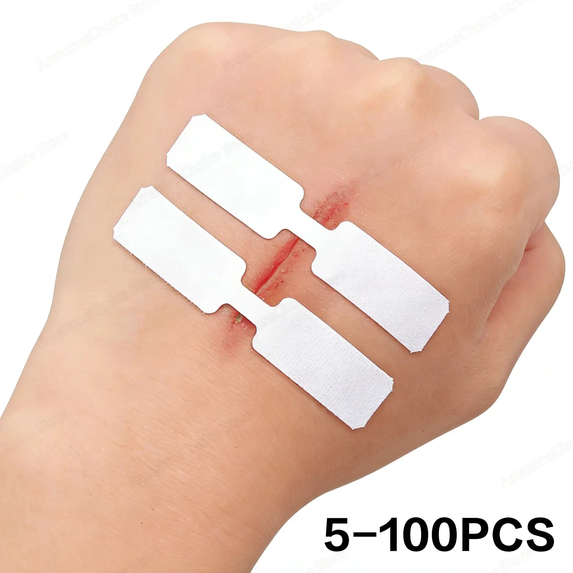 Butterfly Closure Bandage Strips 5 To 100 Pieces Adhesive Strip Bandages For Closing Skin Wounds With Nonstick Pad
