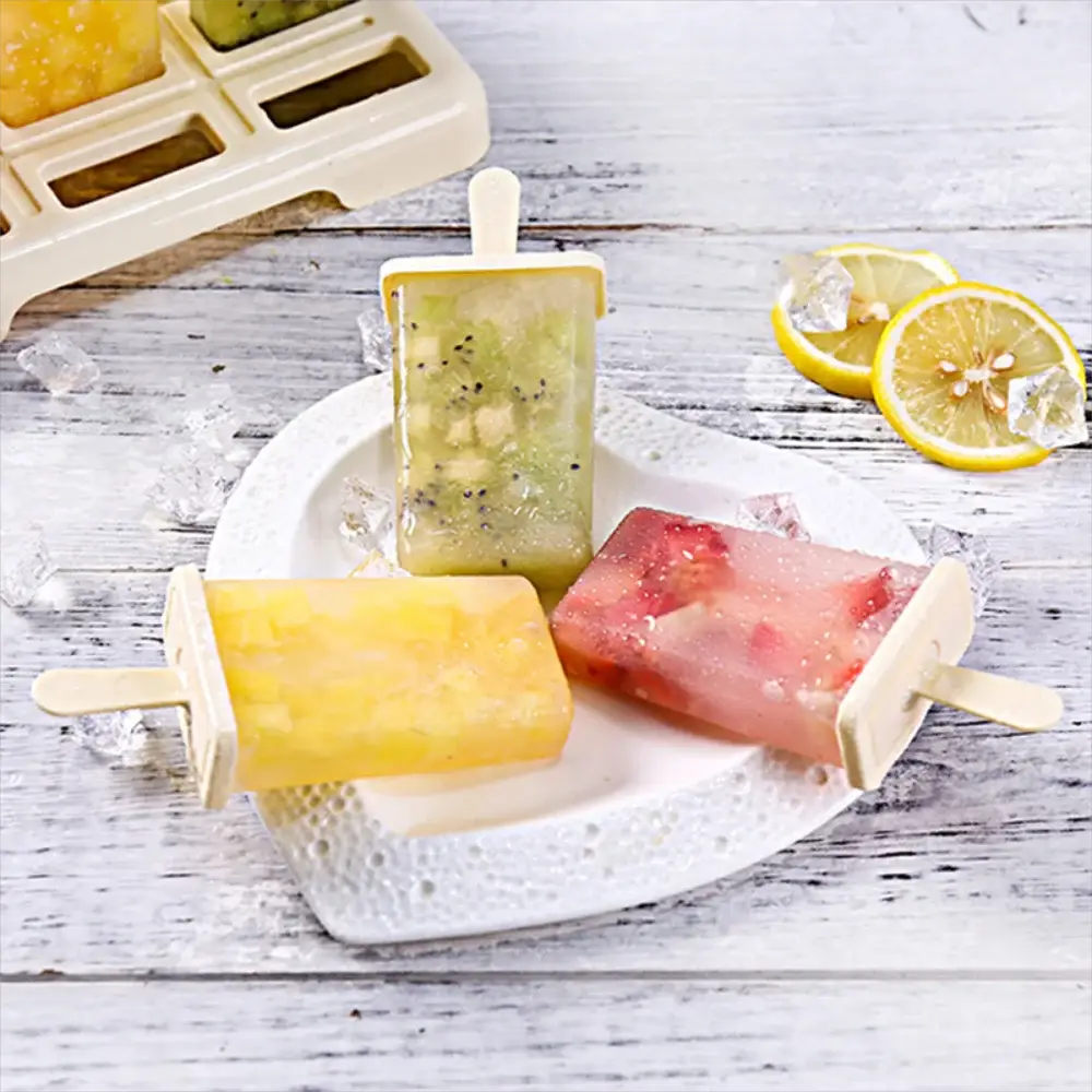 DIY Ice Cream Popsicle Mold Kit With Plastic Sticks Lolly Tray For Homemade Frozen Treats Kitchen Gadgets