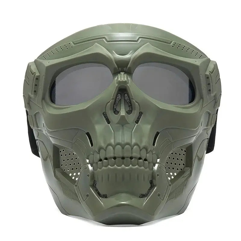 IronPulse Skull Mask Goggles Windproof Tactical Face Shield for Motorcycle Riding and Outdoor Sports