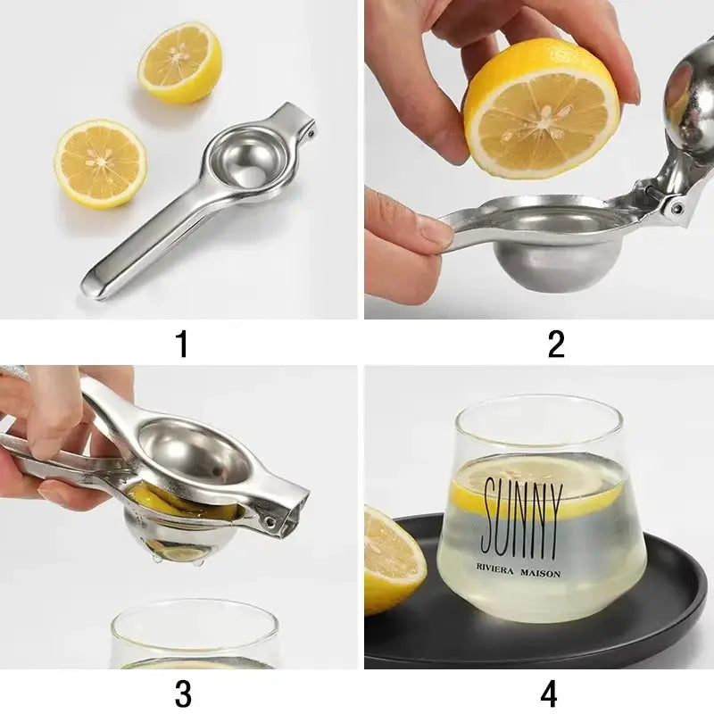Stainless Steel Manual Juicer for Lemons and Oranges Handheld Fruit Squeezer Kitchen Press Tool