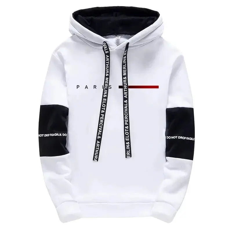 Men's Hooded Sweatshirt And Jogger Set Paris Fashion Streetwear Minimalist Logo Pullover Hoodie All Season Casual Sports