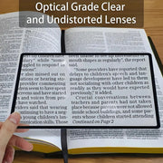 OptiClear Full Page Large Sheet Magnifier Crystal Clear Reading Aid For Undistorted Page View