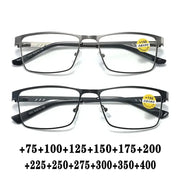 Aurora Vision Reading Glasses For Men Blue Light Blocking Alloy Frame With Spring Hinges