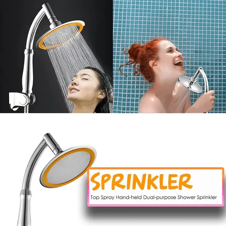 Simples Market 6-inch high-pressure handheld shower head with 360° rotation and large rainfall spray, chrome finish