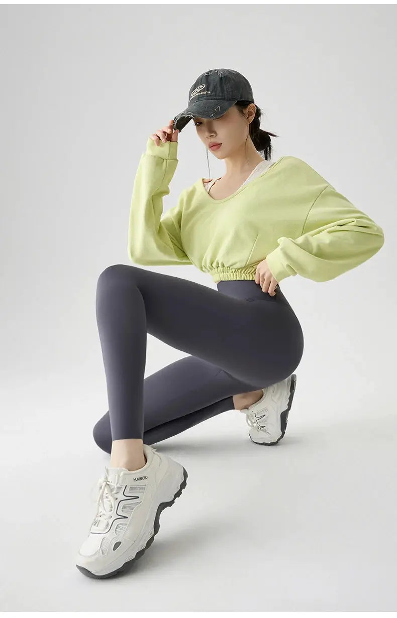 Simples Market women's seamless sharkskin leggings, dark gray, tight-fitting athletic wear