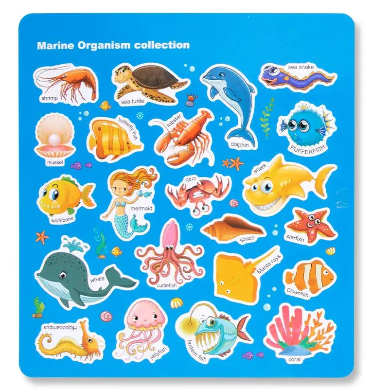 Reusable Cartoon Sticker Book for Kids DIY Puzzle Game Educational Learning Toy Ages 2 to 4 Gifts