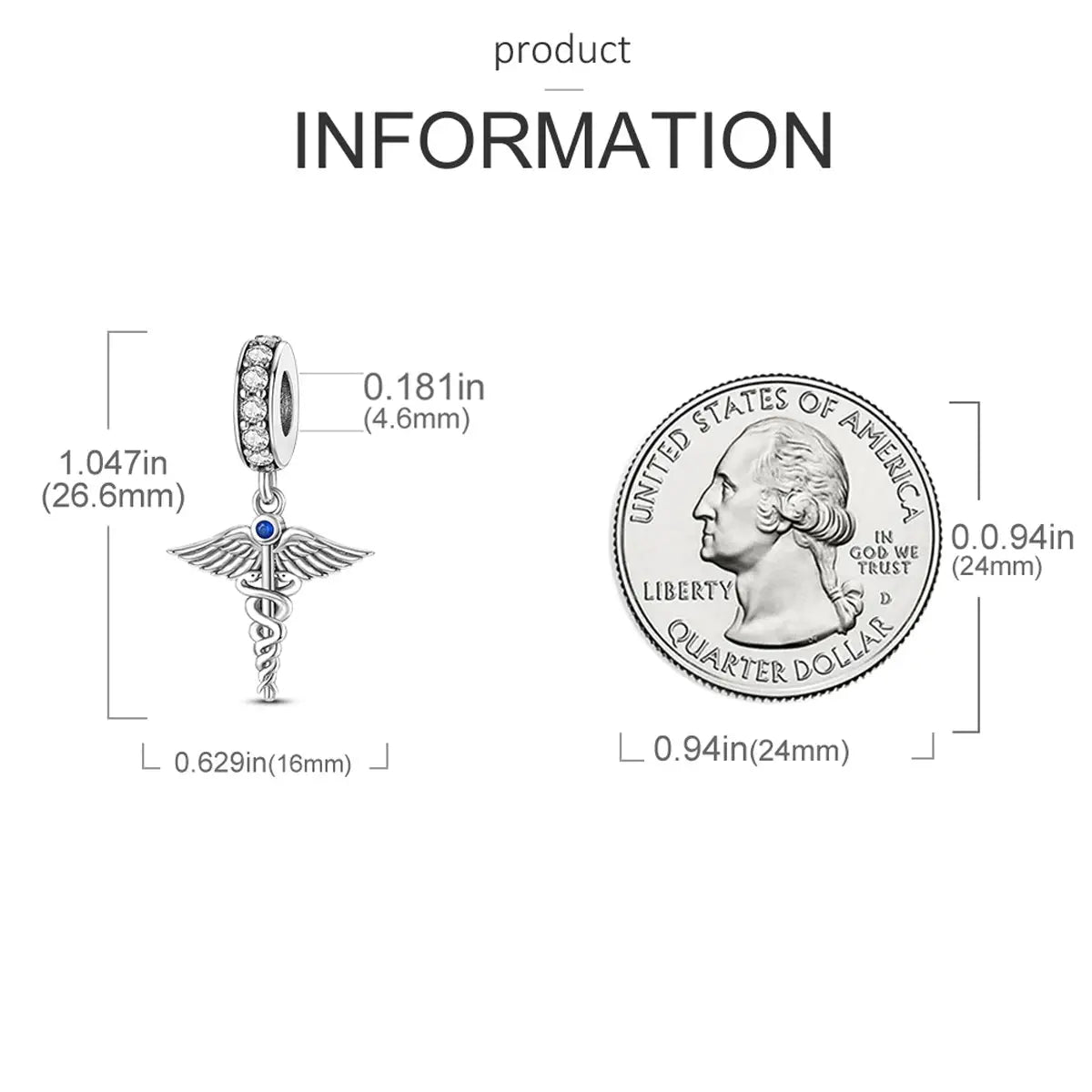 Medicine Cabinet Stethoscope Charm Pendant 925 Silver Bead Charms For MULA Bracelet DIY Fine Jewelry Making