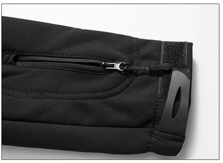 Lurker Shark Skin soft-shell tactical jacket for men, black with zip pocket detail, Simples Market.