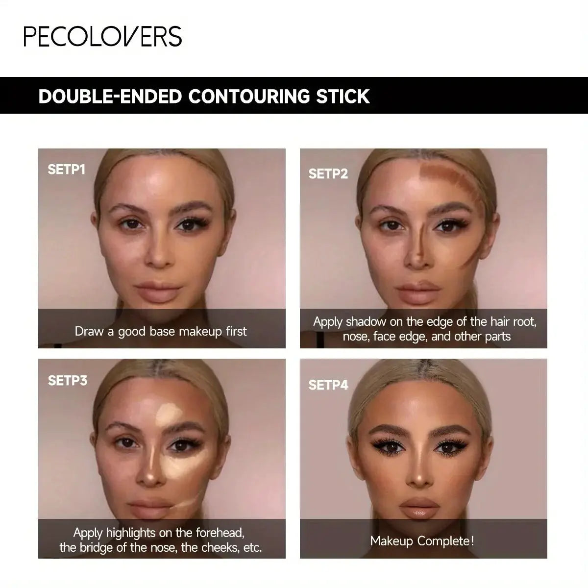 GlowPro Double Head Highlight Pen Waterproof Foundation Contour Concealer Pencil For Flawless Coverage