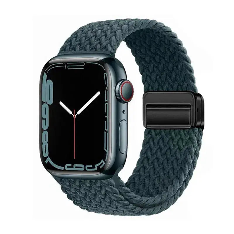 Nylon Braided Band Strap Compatible For Apple Watch S10 46mm 44mm 40mm 45mm 49mm 41mm 38mm iWatch series se 10 7 3 5 6 8 9 Ultra