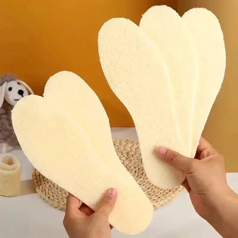 Unisex Winter Thermal Insoles Soft Plush Thickened Shoe Inserts For Men And Women Keep Feet Warm