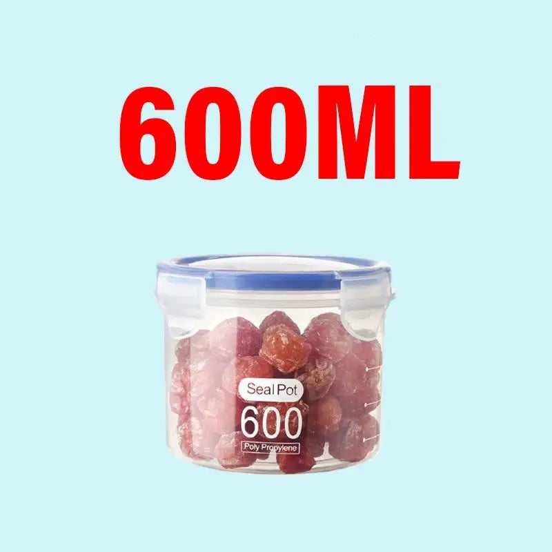ClearSeal Plastic Sealed Storage Jar With Scale Airtight Large Capacity Container For Grains And Spices