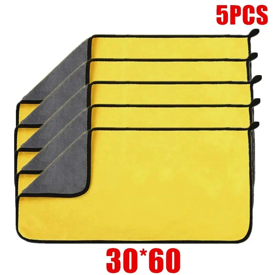 AutoGleam Microfiber Car Cleaning Cloths Premium Absorbent Non Abrasive Towels For Safe Car Wash